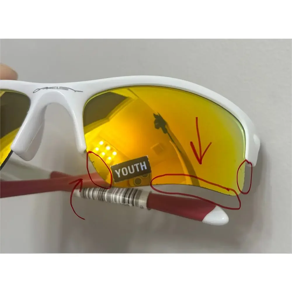 Oakley Quarterly Jacket Youth Fit Polished White Fire Iridium Sunglasses